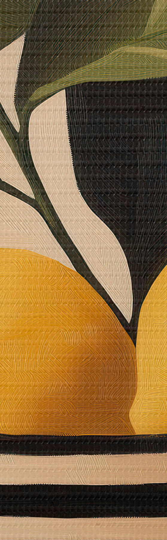 murales de pared Limones en un cuenco a rayas s51046