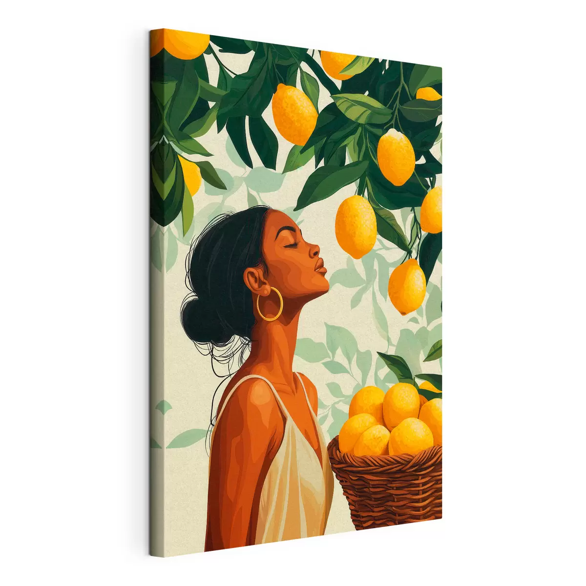 murales de pared Una chica entre limones s51049