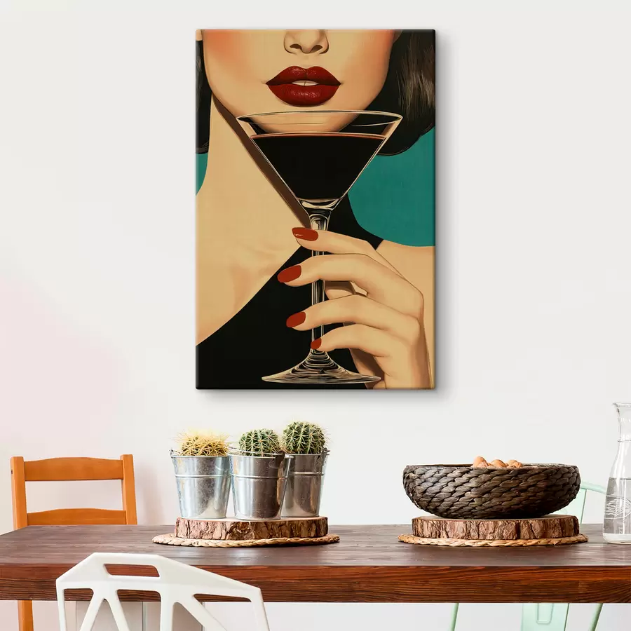 murales de pared Una chica con un vaso s51052