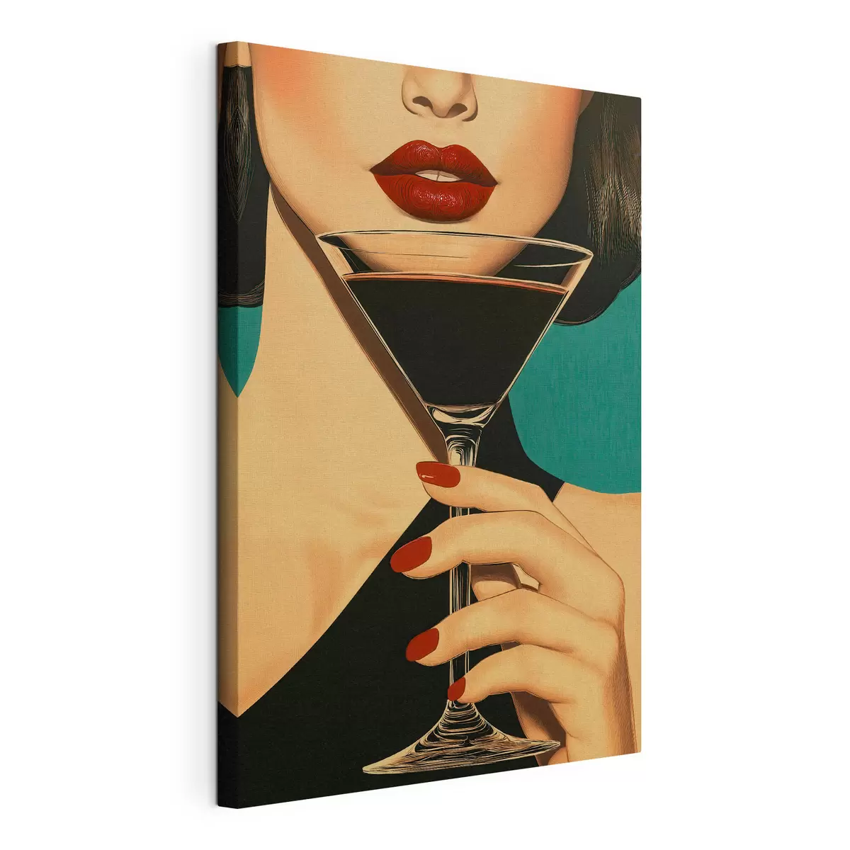 murales de pared Una chica con un vaso s51052