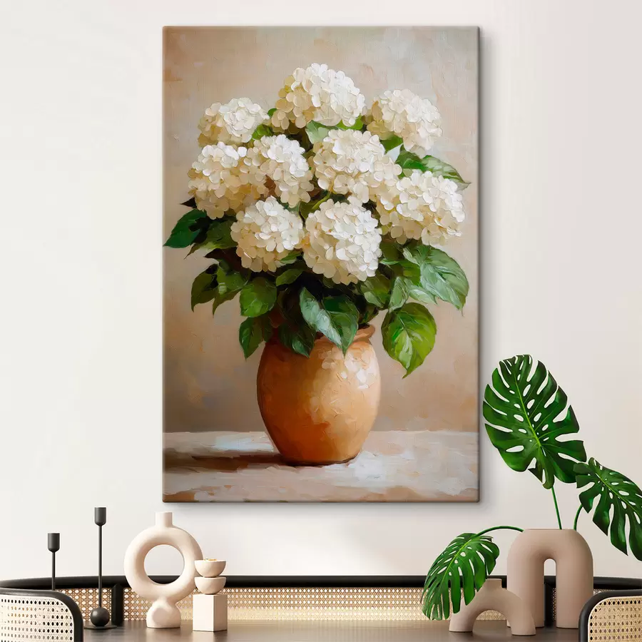 murales de pared hortensias blancas s51062