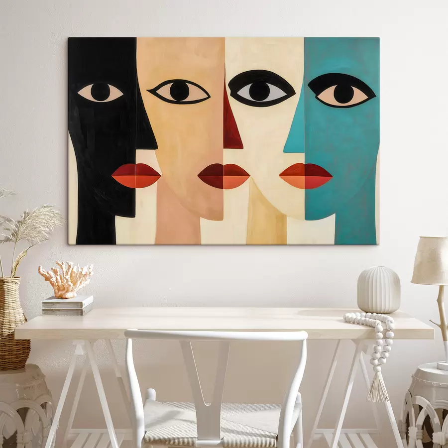 murales de pared Caras abstractas s51063
