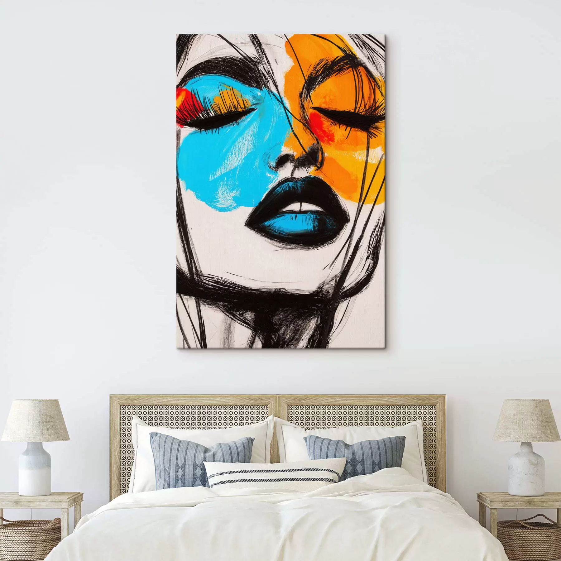 murales de pared Rostros pintados s51066