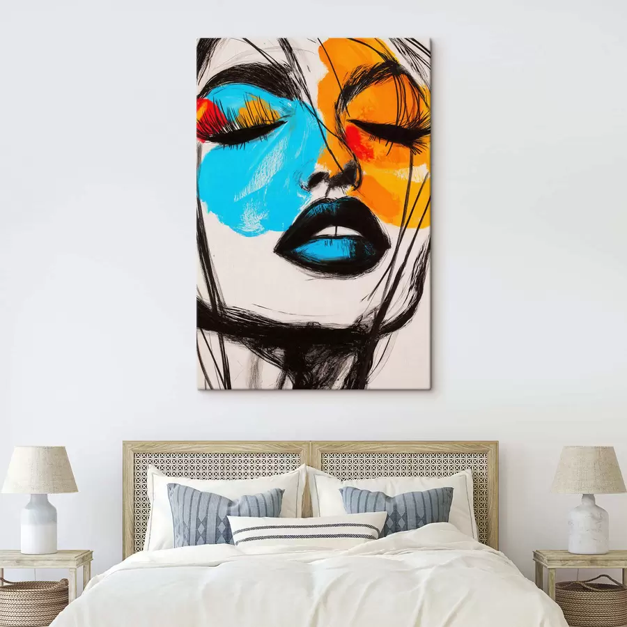 murales de pared Rostros pintados s51066