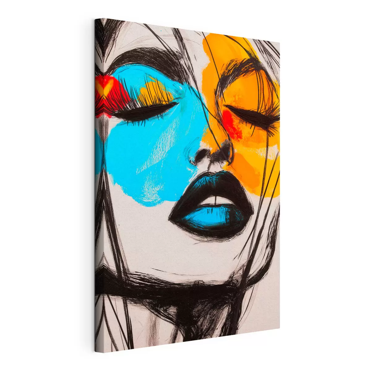 murales de pared Rostros pintados s51066