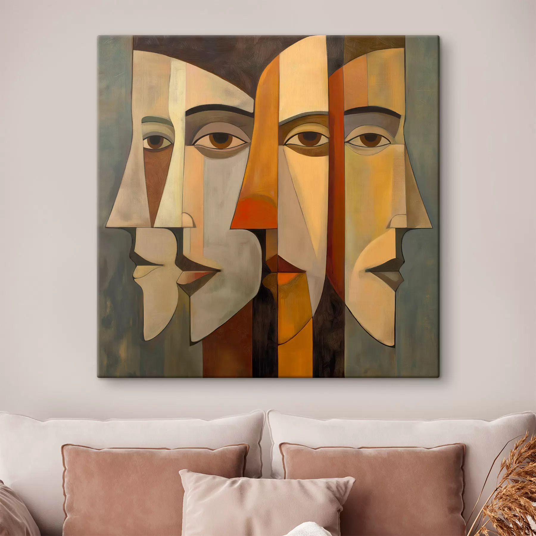 murales de pared Rostros abstractos s51067