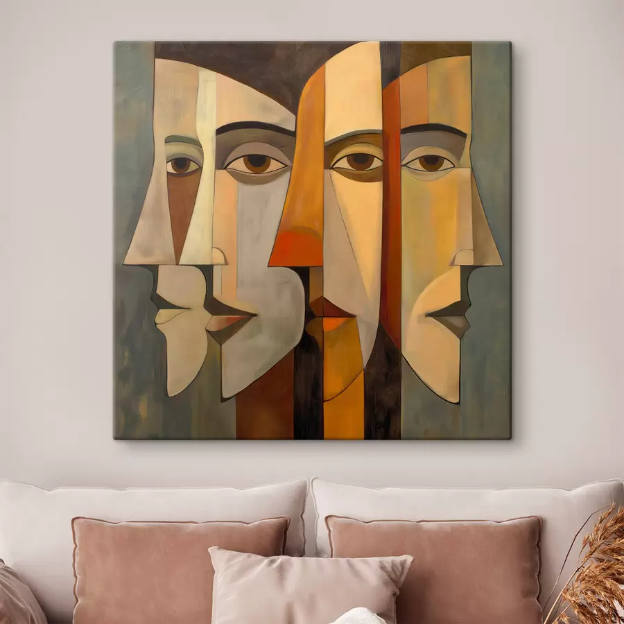 murales de pared Rostros abstractos s51067