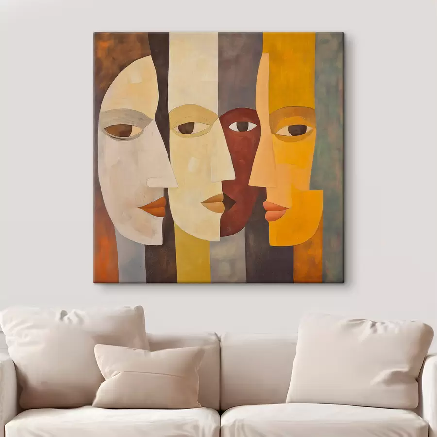 murales de pared Rostros abstractos s51068