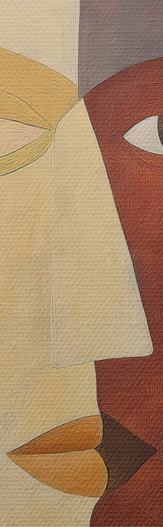 murales de pared Rostros abstractos s51068