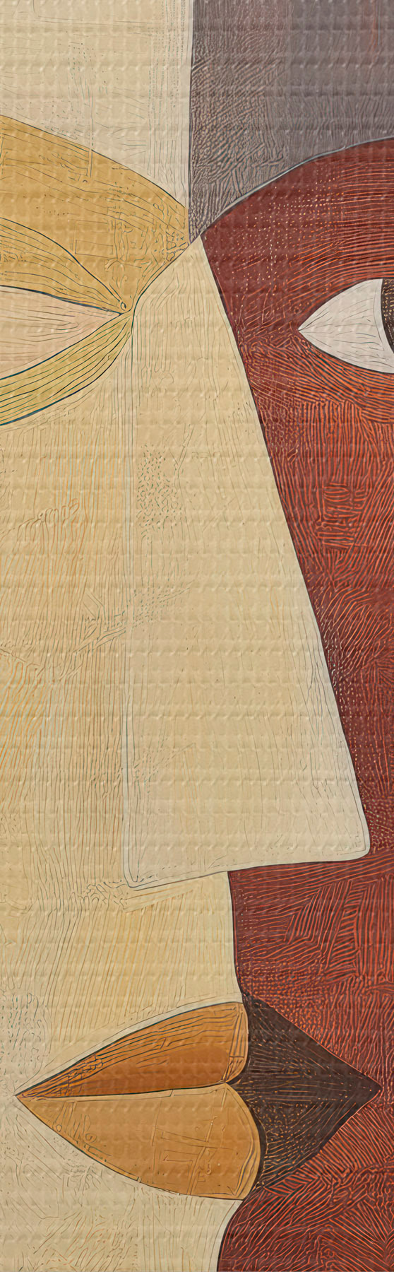 murales de pared Rostros abstractos s51068