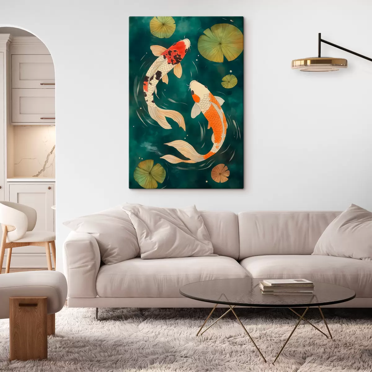 murales de pared Koi orientales s51076