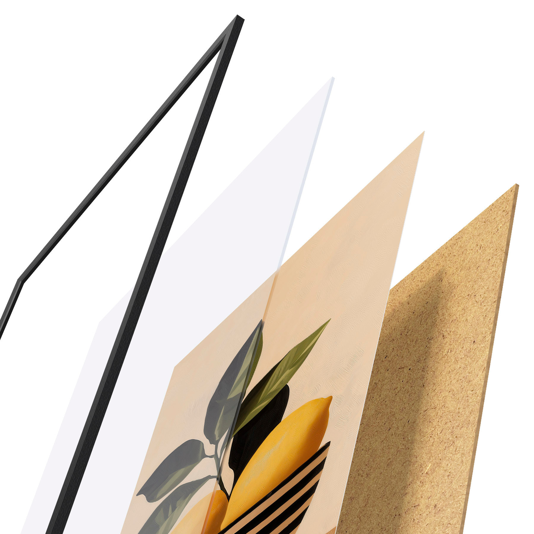 Poster Limones en un cuenco a rayas f51046