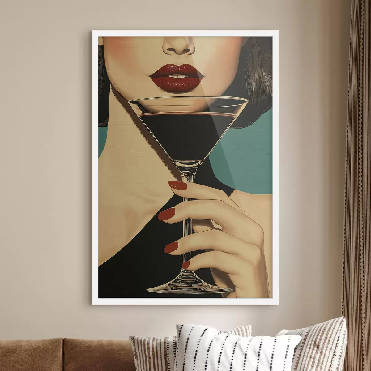 Poster Una chica con un vaso f51052