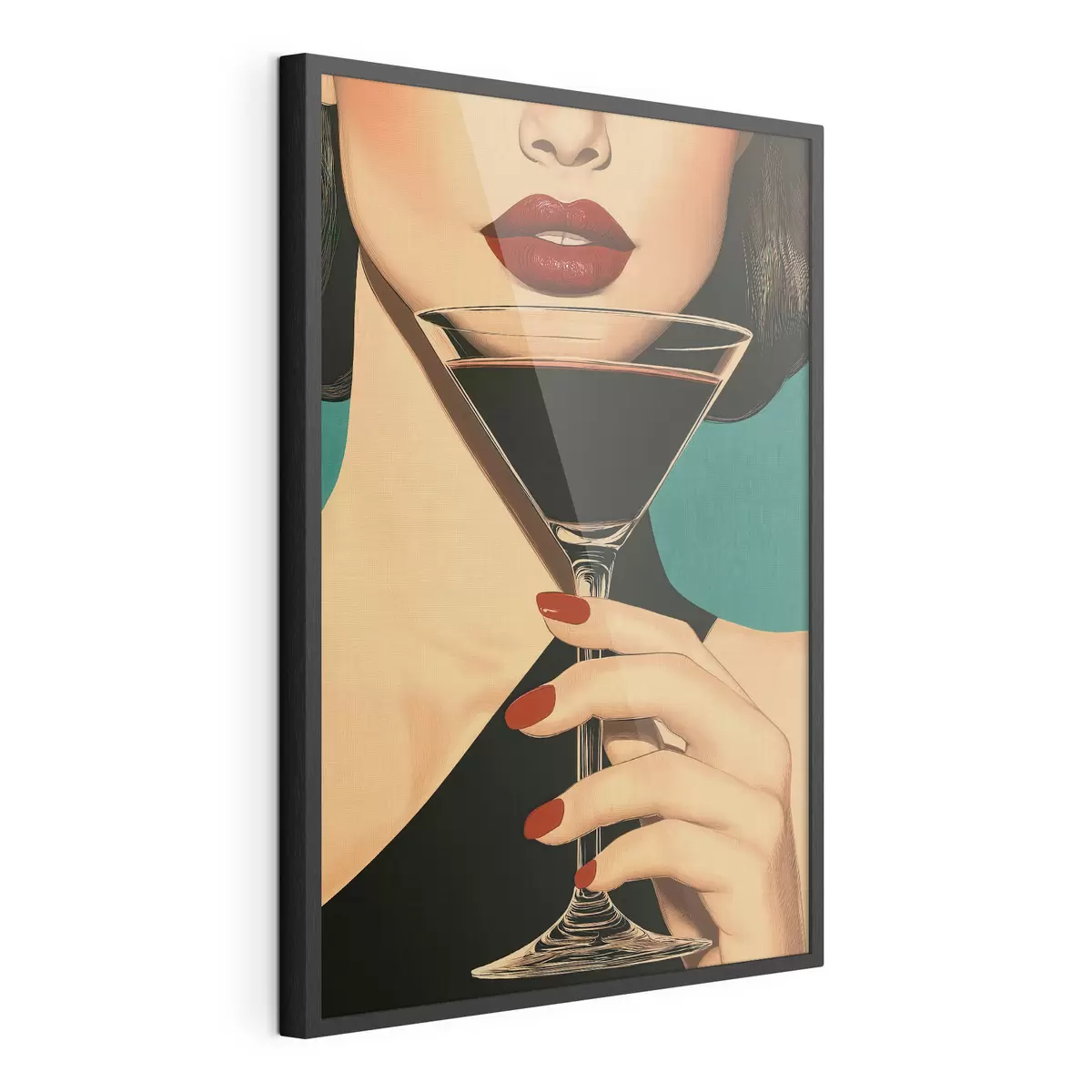 Poster Una chica con un vaso f51052