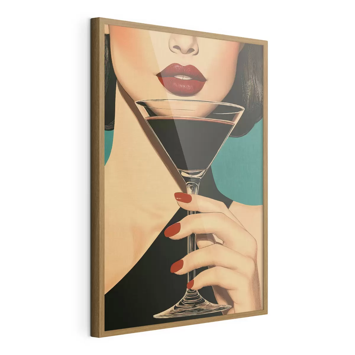 Poster Una chica con un vaso f51052