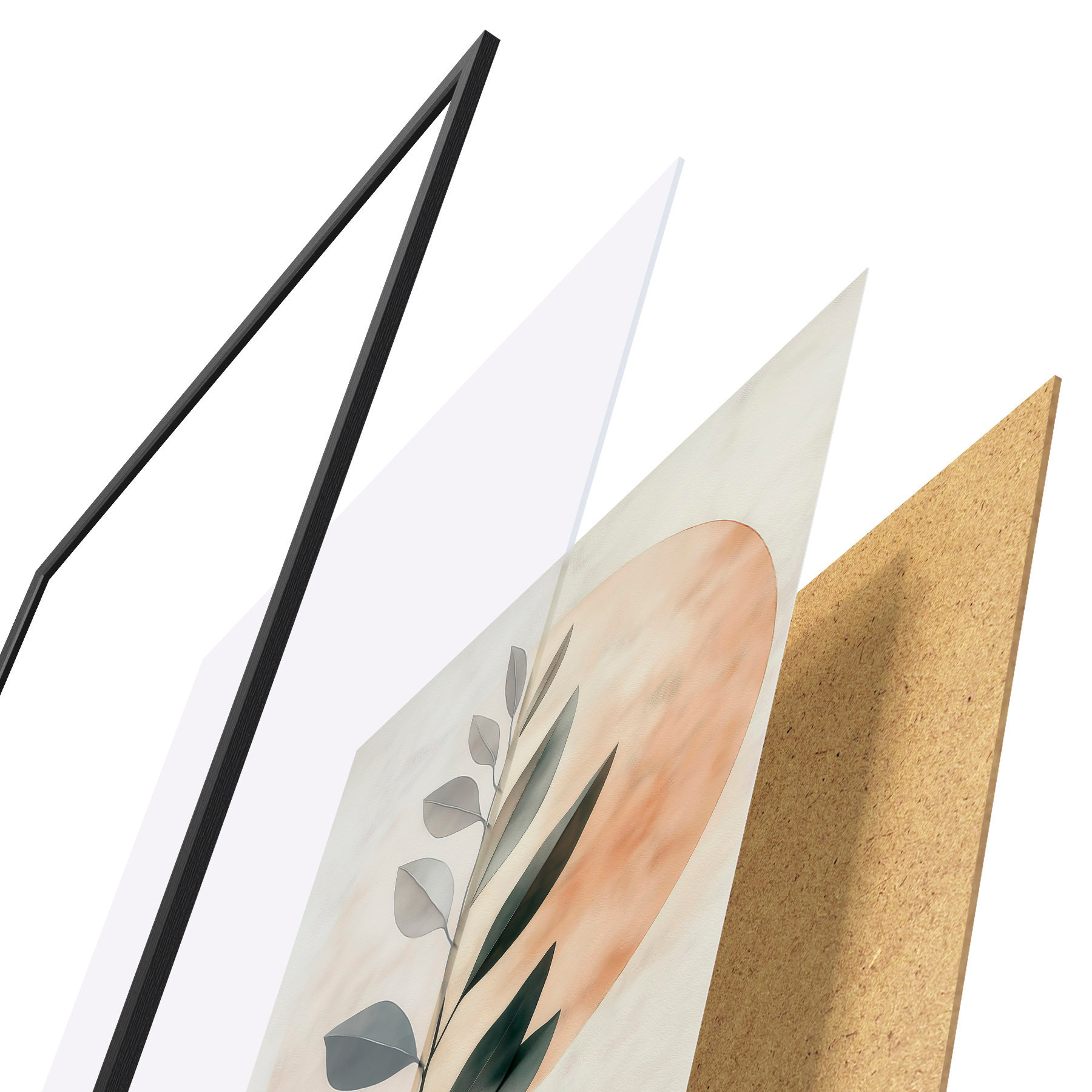 Poster Una rama con hojas f51060