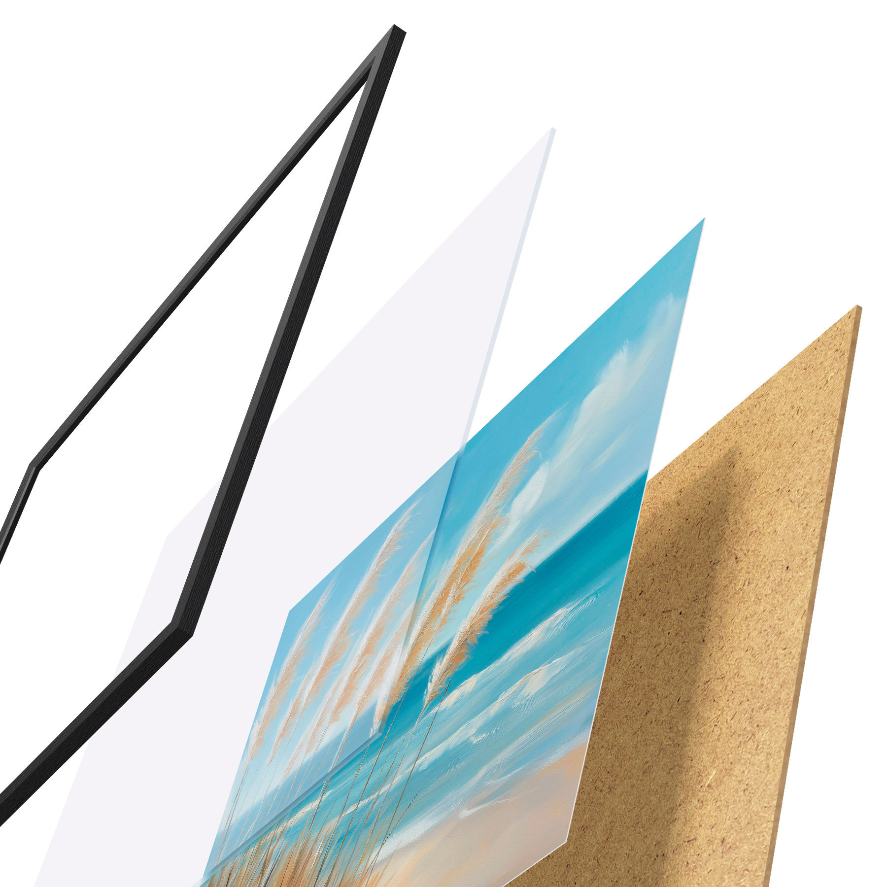 Poster Espigas junto al mar f51061