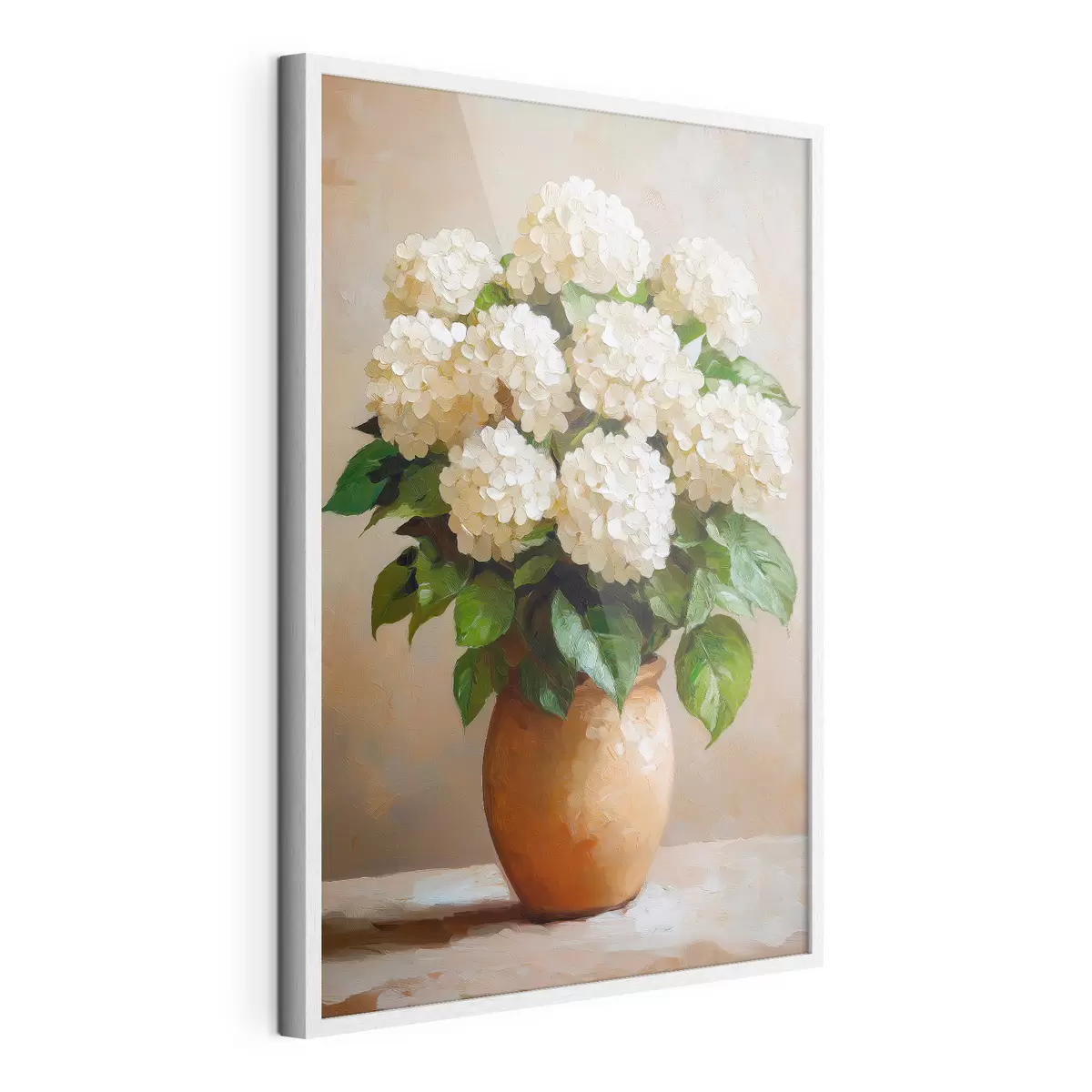 Poster hortensias blancas f51062