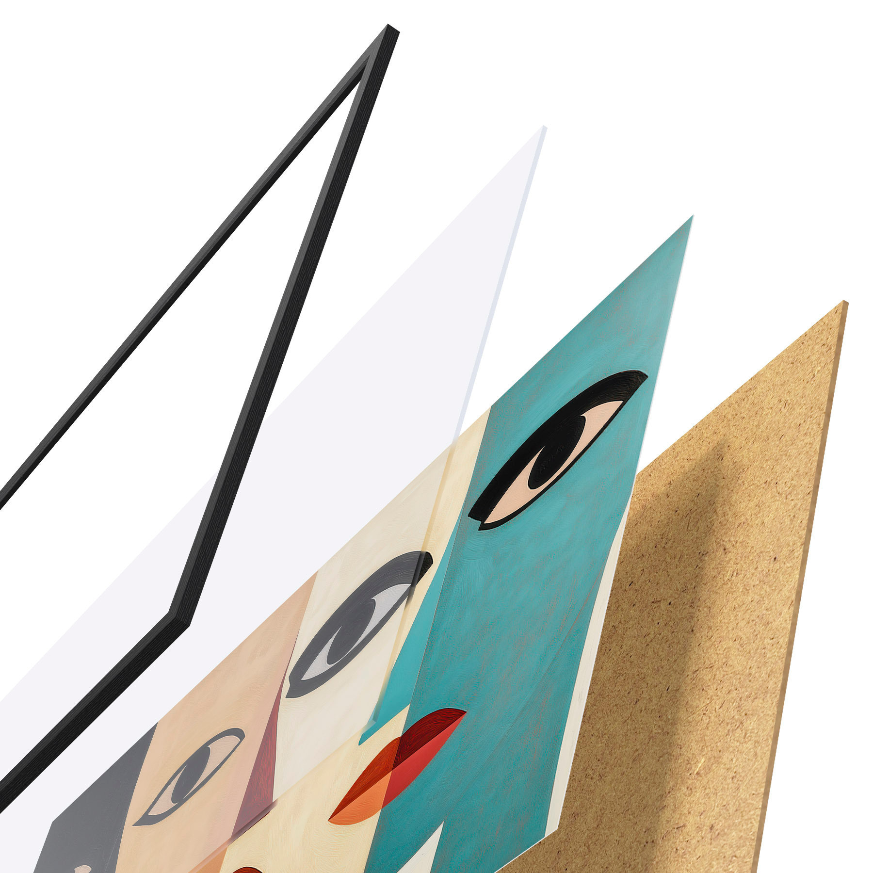 Poster Caras abstractas f51063