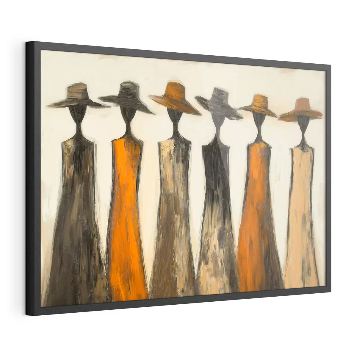 Poster Siluetas con sombreros f51064