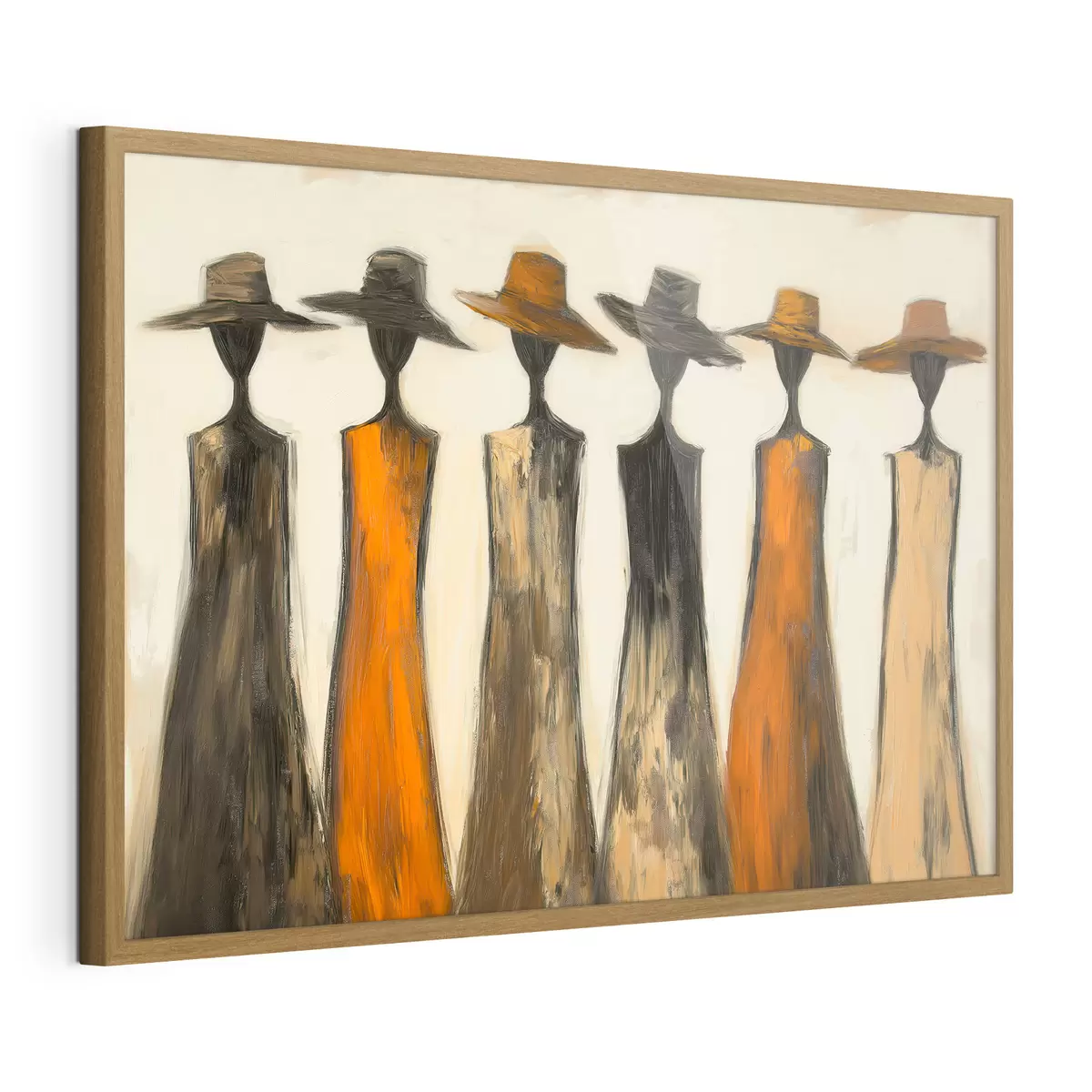 Poster Siluetas con sombreros f51064