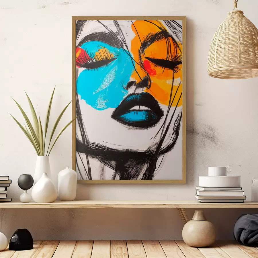 murales de pared Rostros pintados f51066