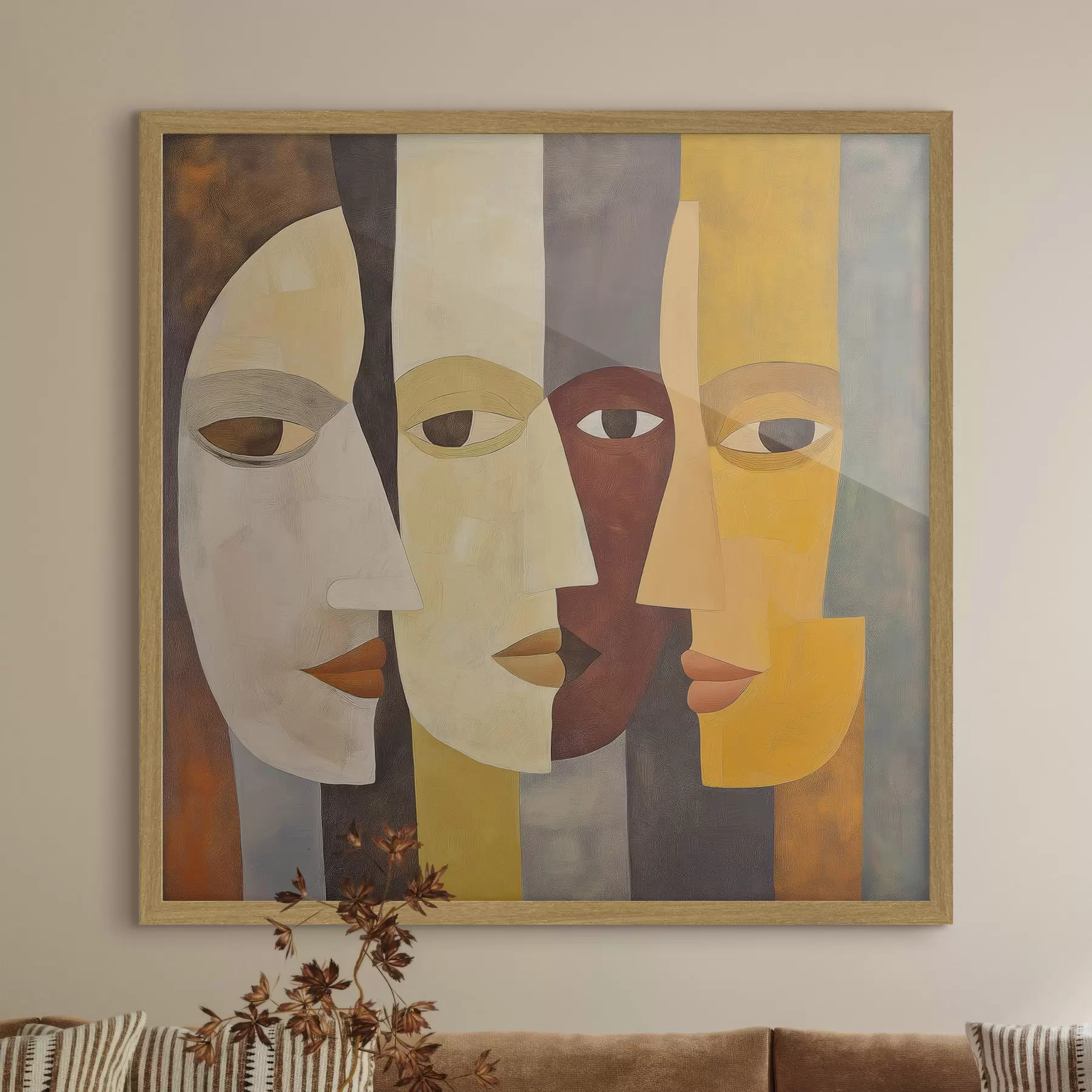 murales de pared Rostros abstractos f51068