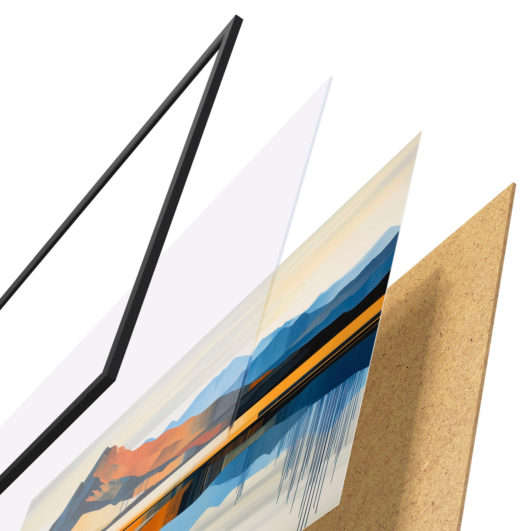 Poster Montañas de colores f51070