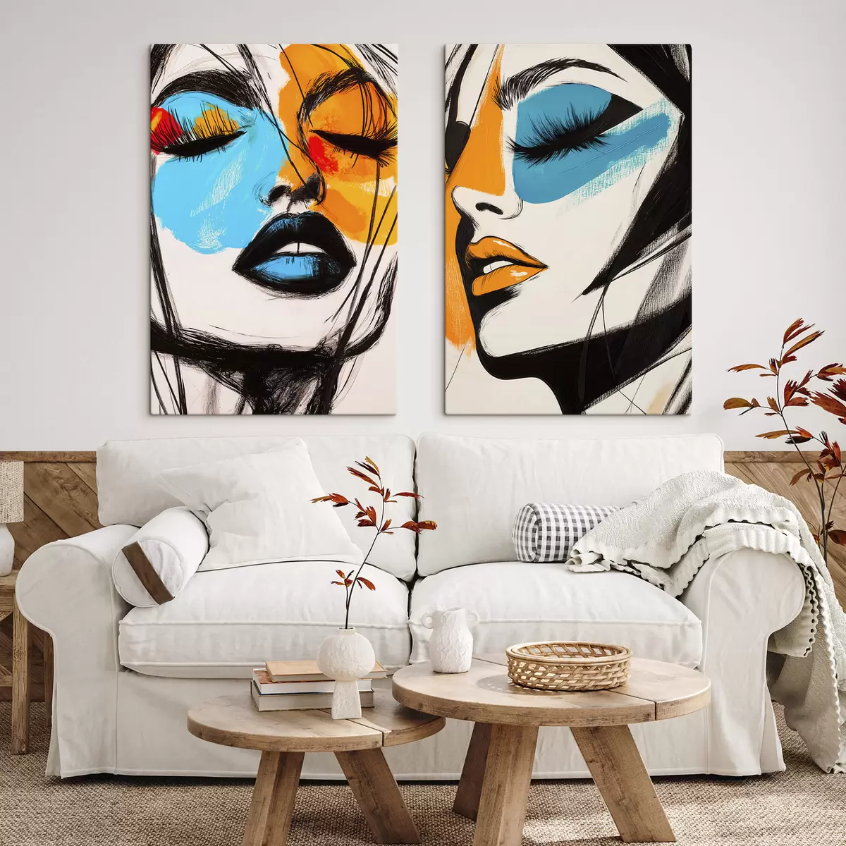 murales de pared Rostros pintados m31083