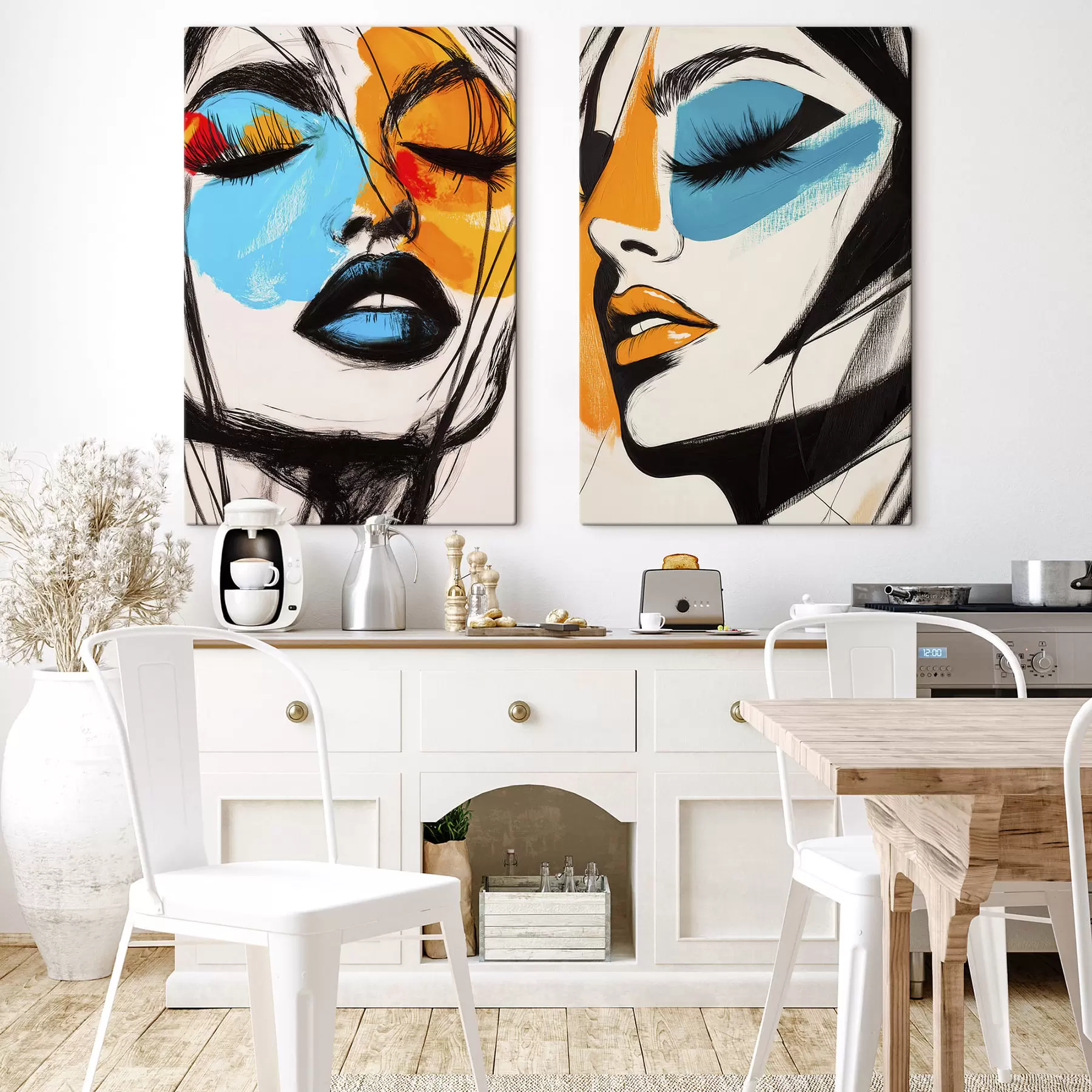 murales de pared Rostros pintados m31083