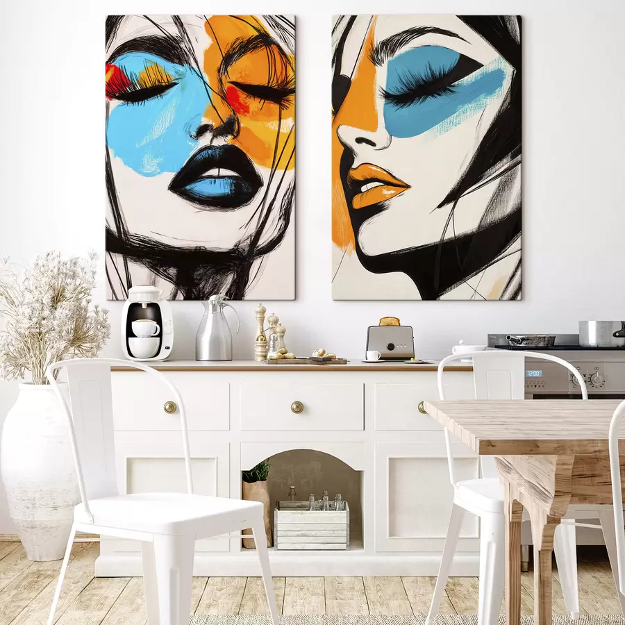 murales de pared Rostros pintados m31083