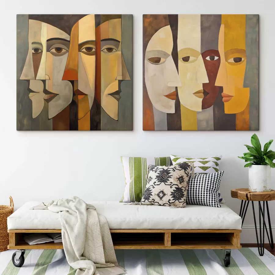 murales de pared Rostros abstractos m31084