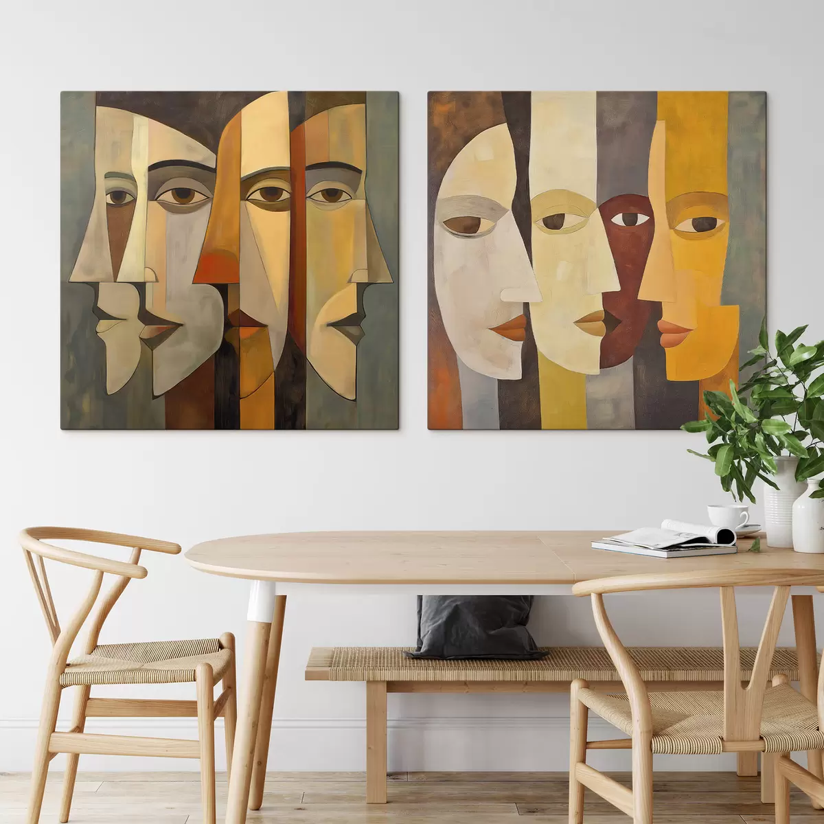murales de pared Rostros abstractos m31084
