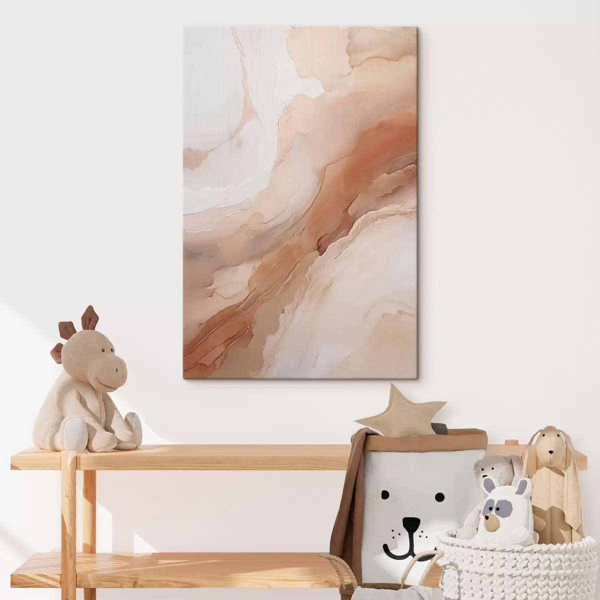 murales de pared Capas de nácar beige con textura fina s51084