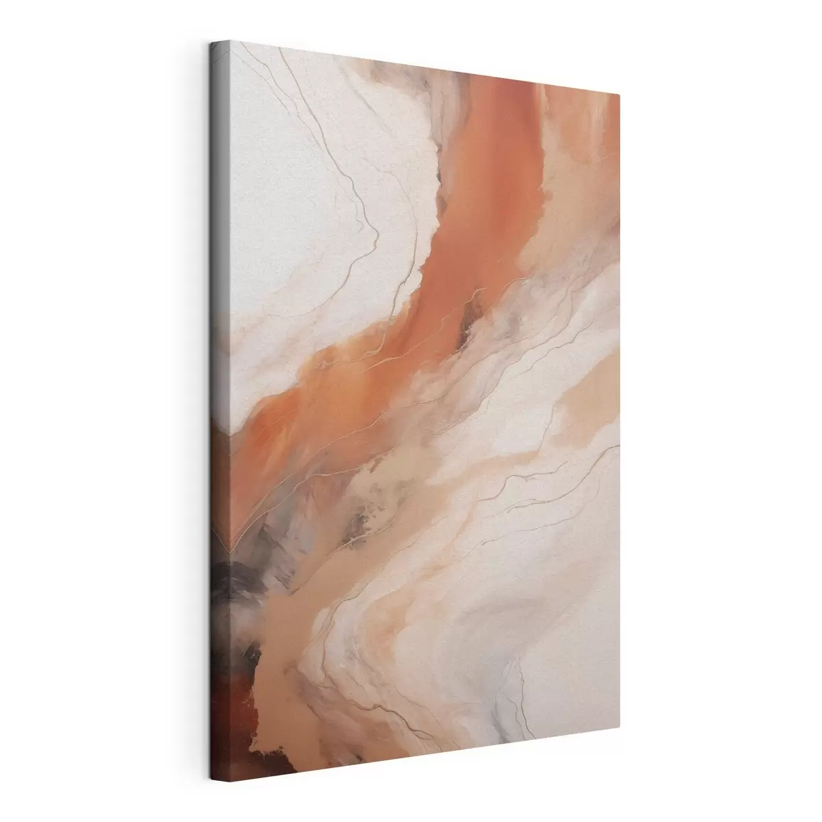 murales de pared Olas de arte fluido en tonos terracota cálidos s51085