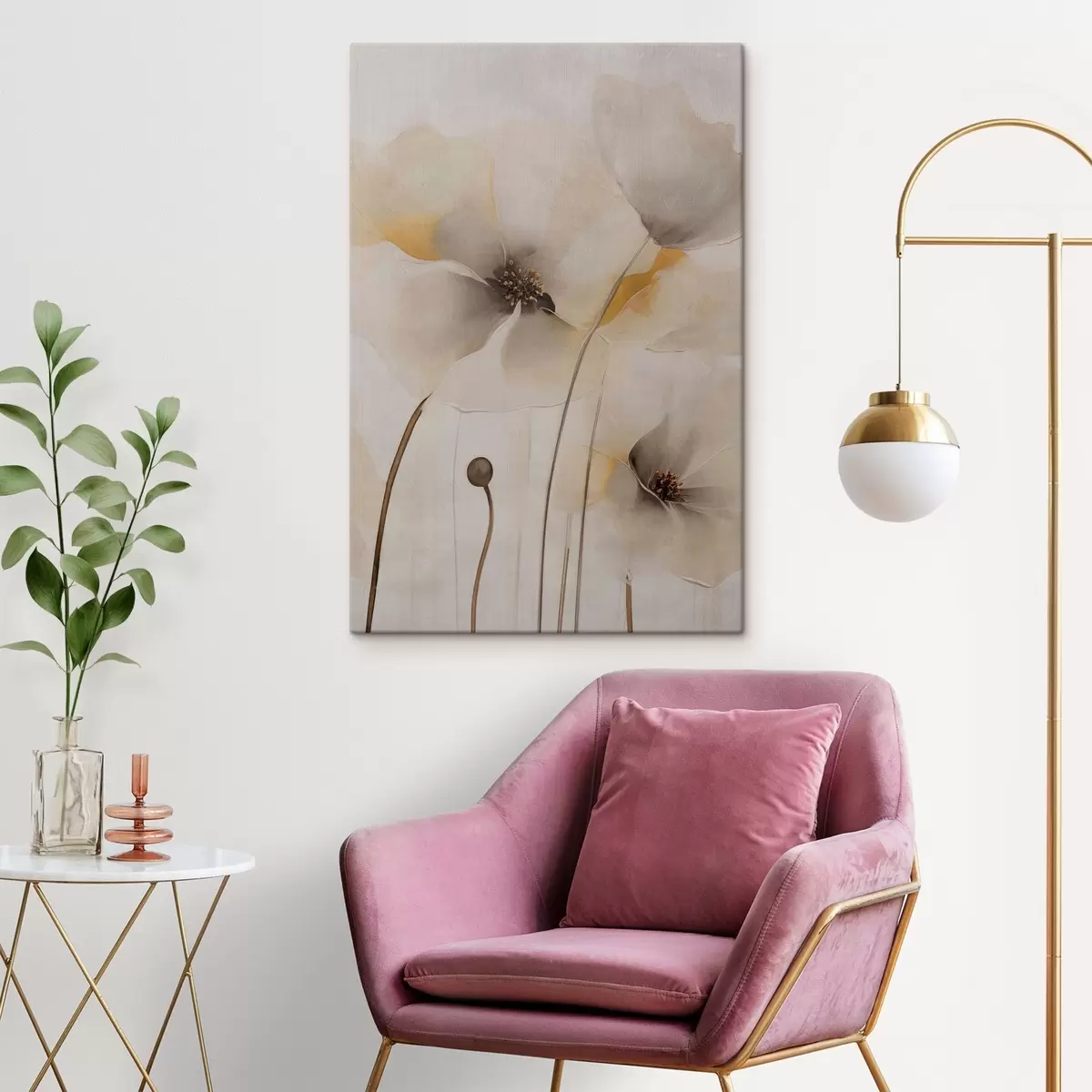 murales de pared Delicadas amapolas con tallos esbeltos s51089