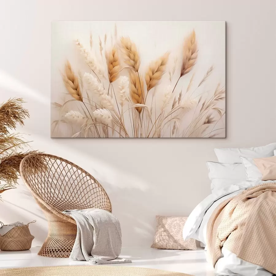 murales de pared Hierba de la pampa mullida en estilo ecológico s51093