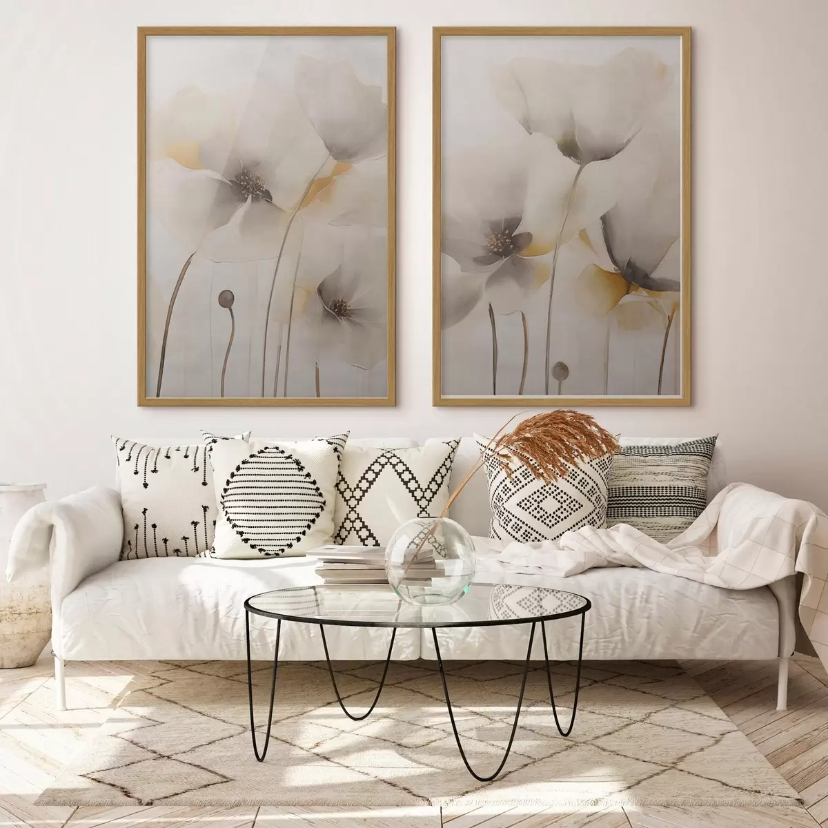 Poster Amapolas etéreas en tonos pastel d31090