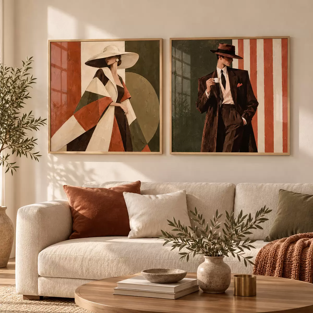 Poster Personajes elegantes con ropa moderna d31116