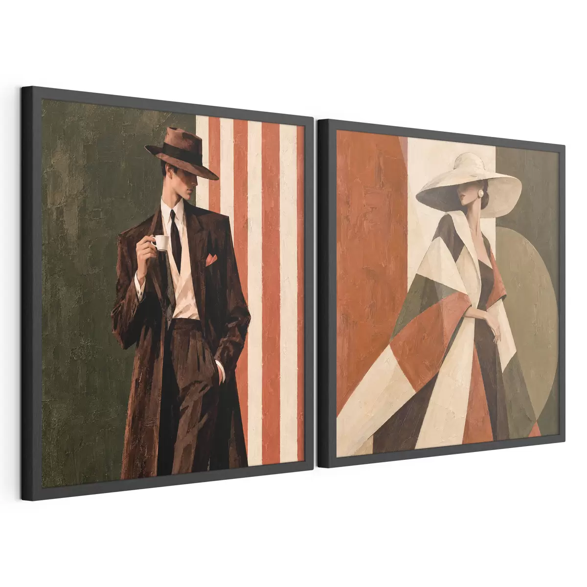 Poster Personajes elegantes con ropa moderna d31116