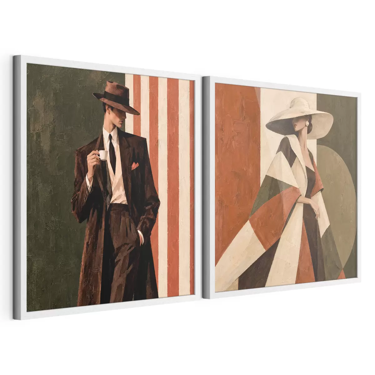 Poster Personajes elegantes con ropa moderna d31116