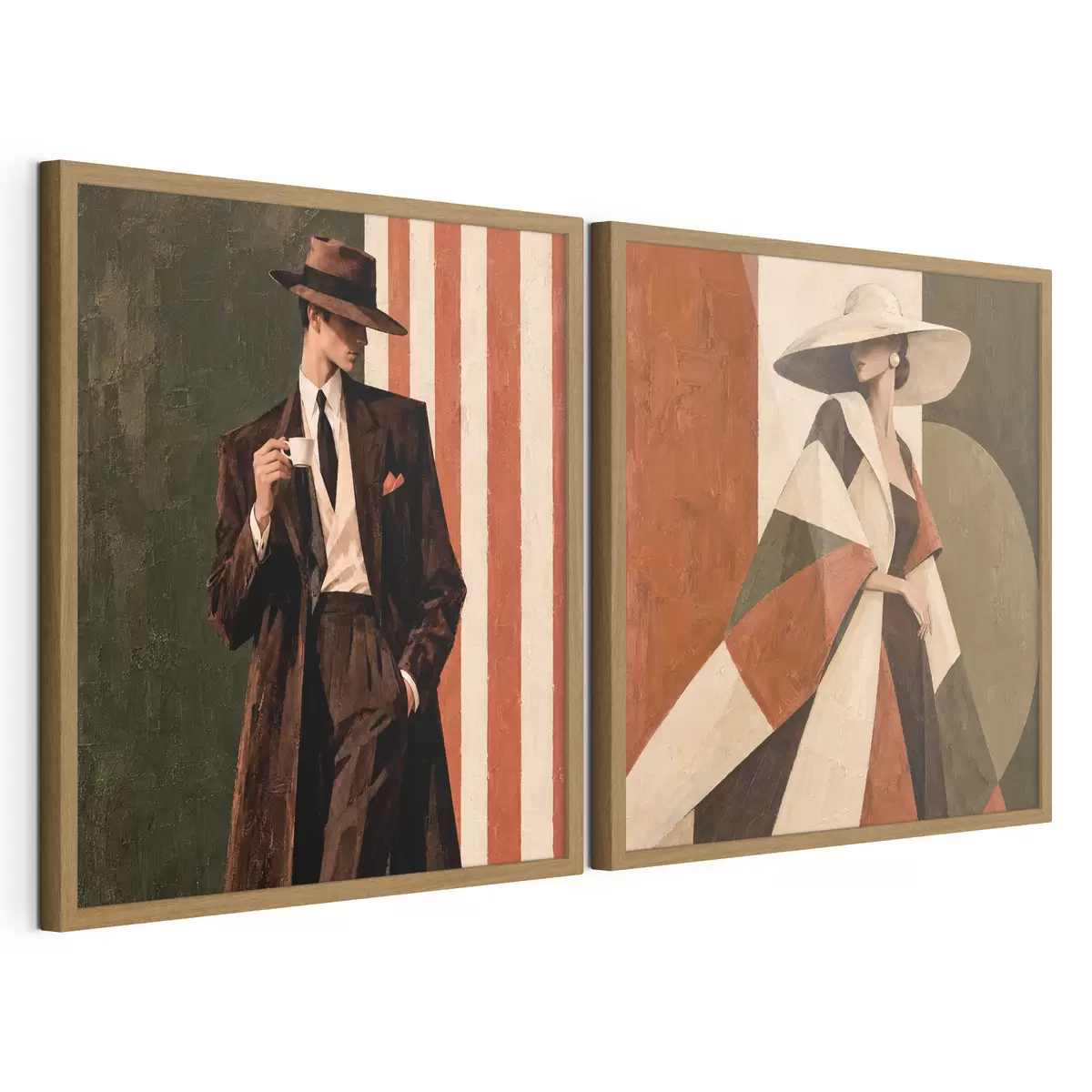 Poster Personajes elegantes con ropa moderna d31116