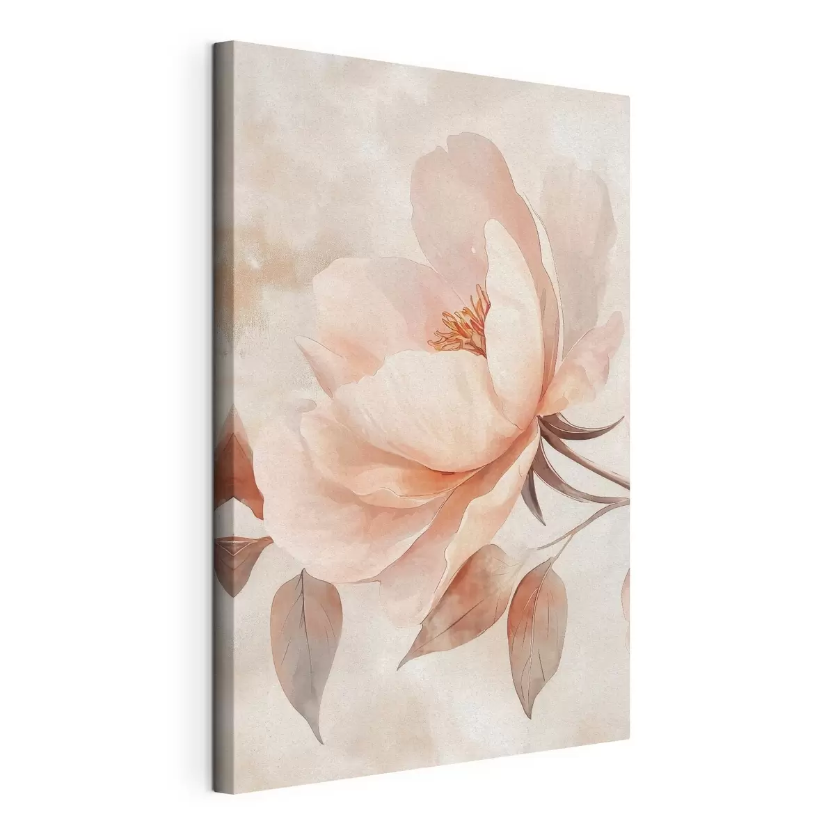 murales de pared Flor en acuarela rosa-beige s51098