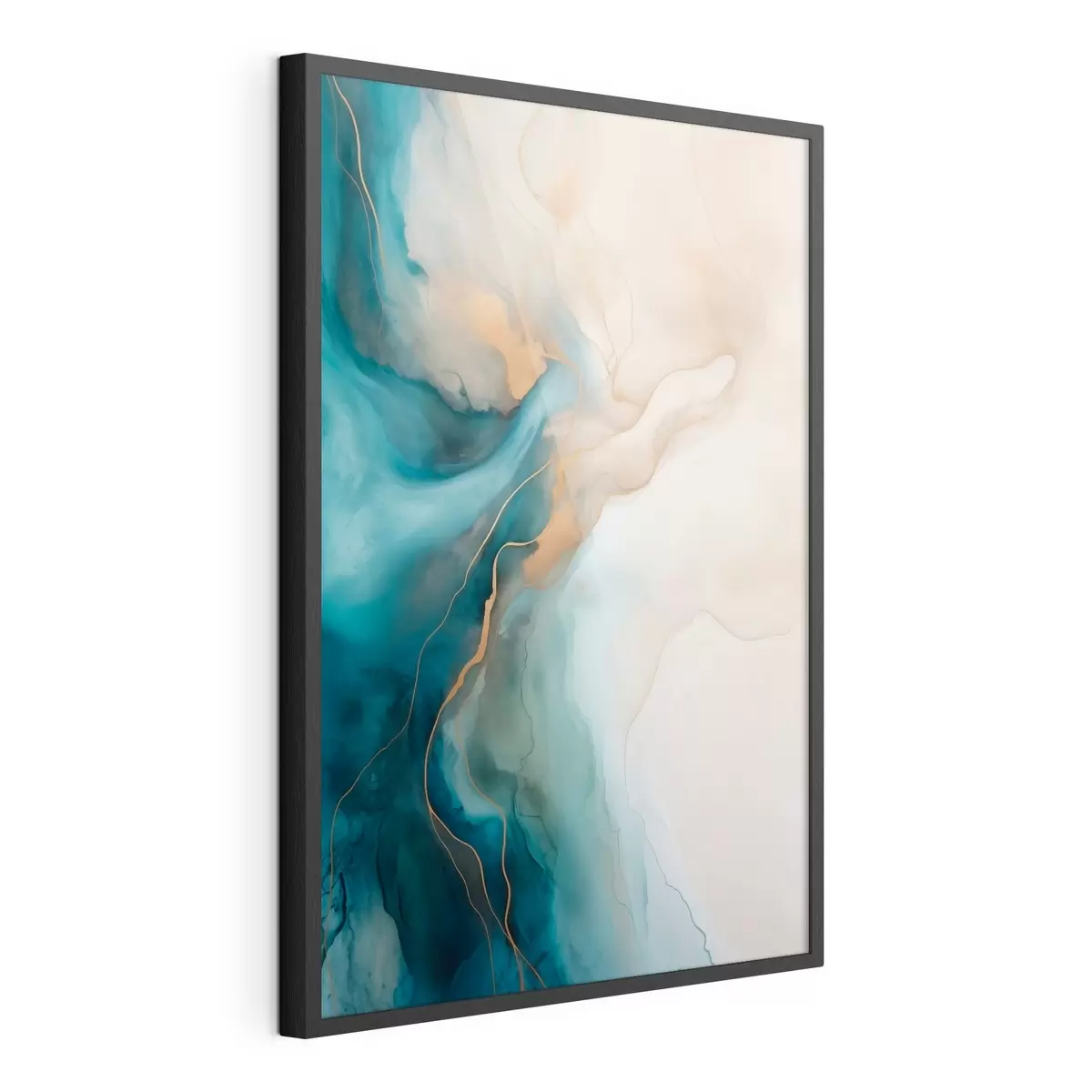 Poster Olas de mármol azul y arena f51082