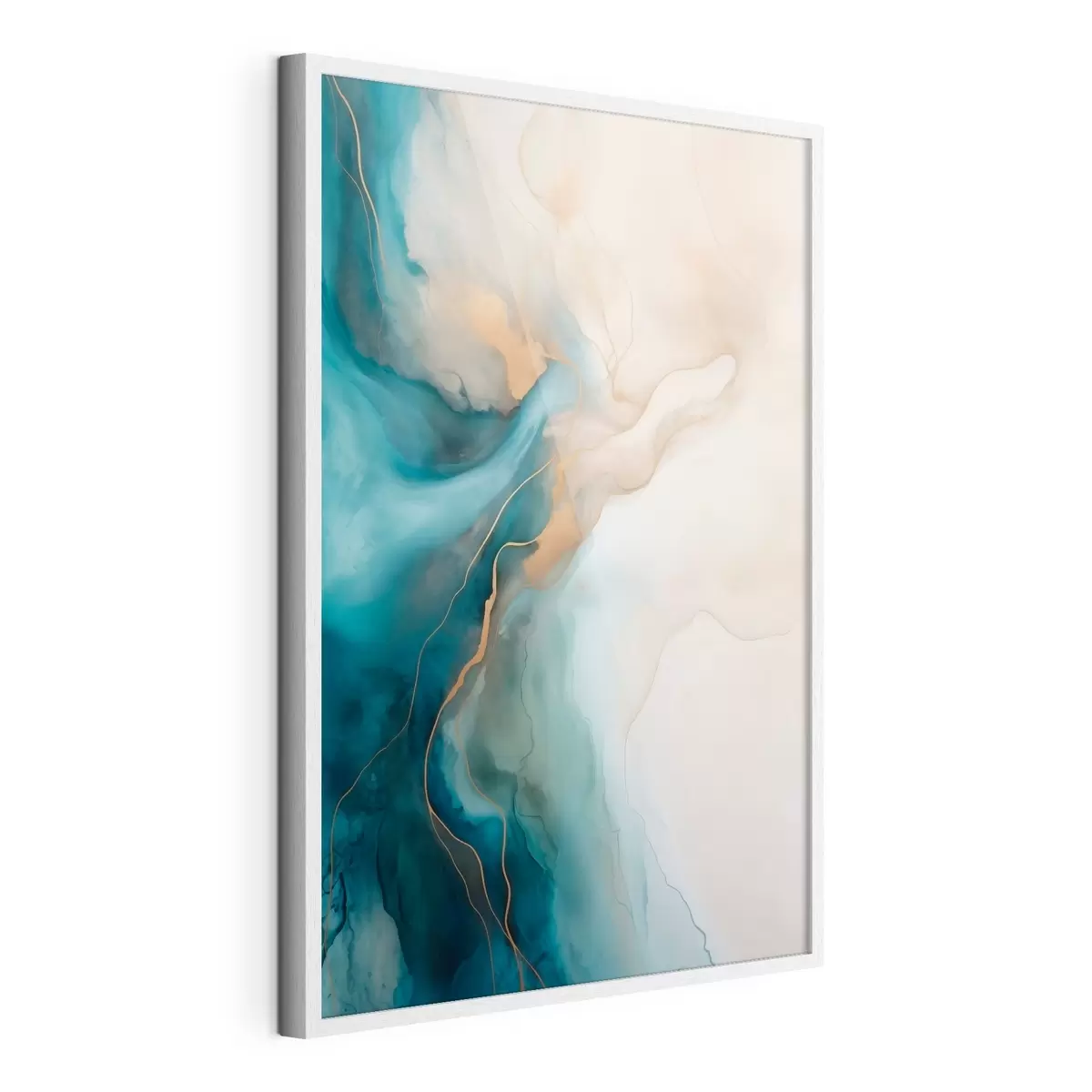 Poster Olas de mármol azul y arena f51082