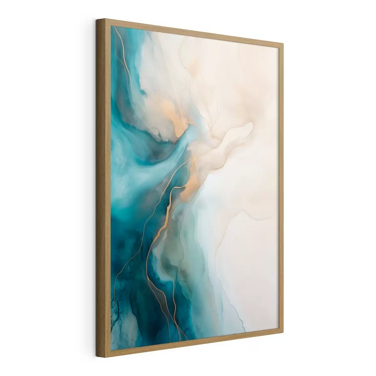 Poster Olas de mármol azul y arena f51082
