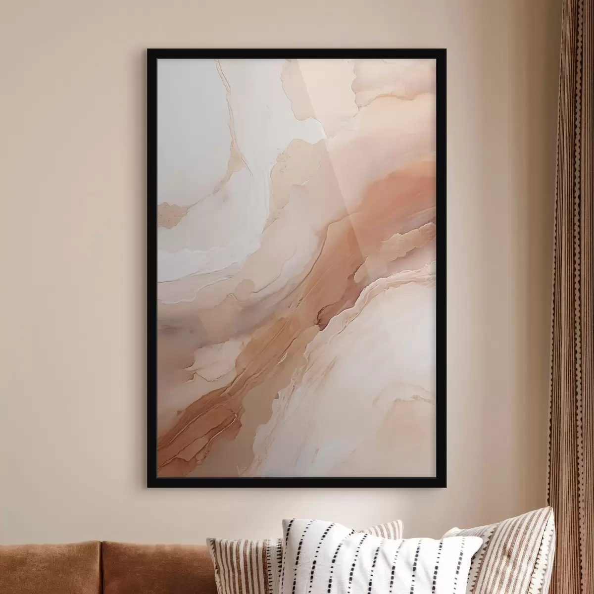 Poster Capas de nácar beige con textura fina f51084