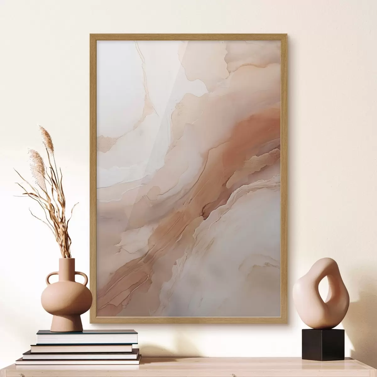 Poster Capas de nácar beige con textura fina f51084