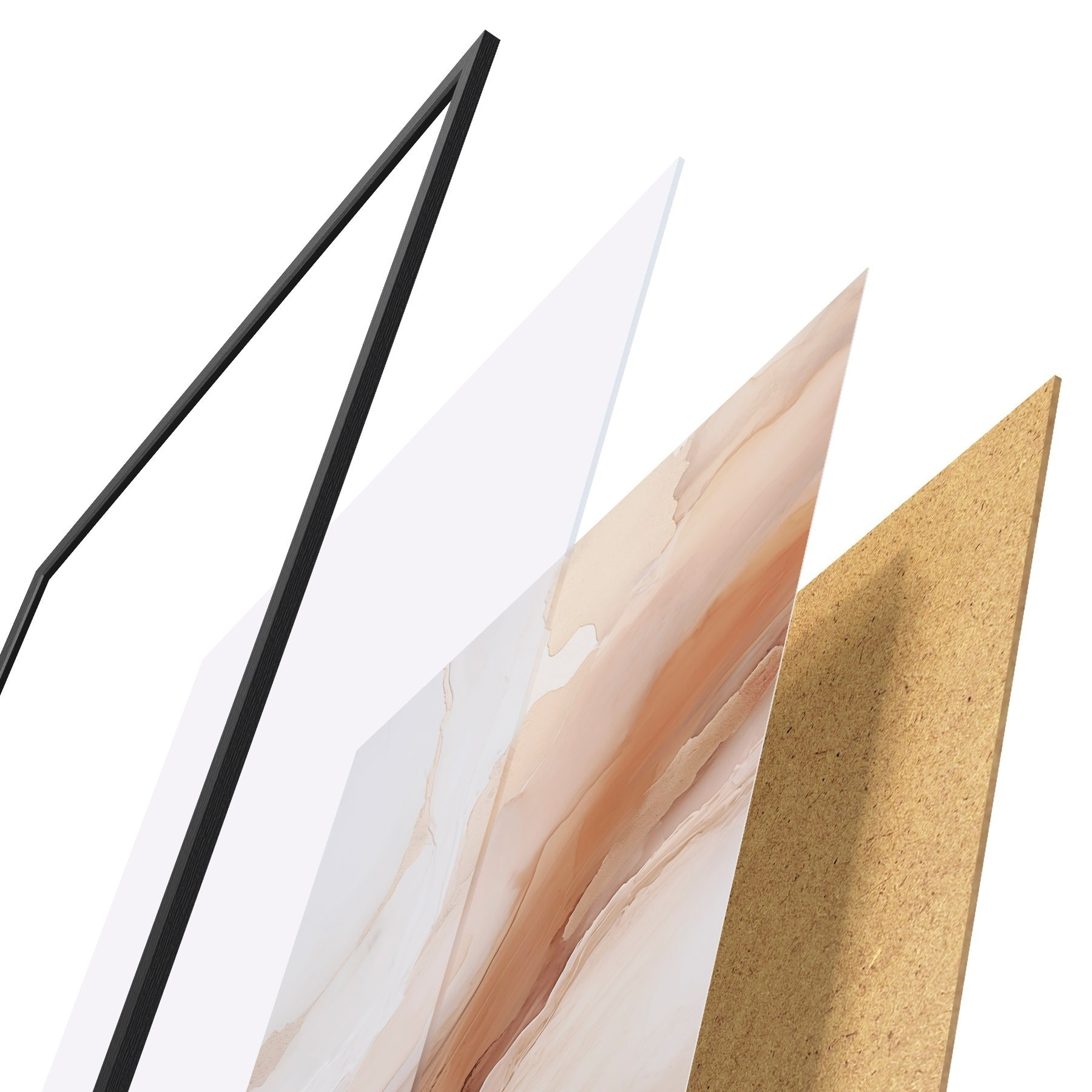 Poster Capas de nácar beige con textura fina f51084