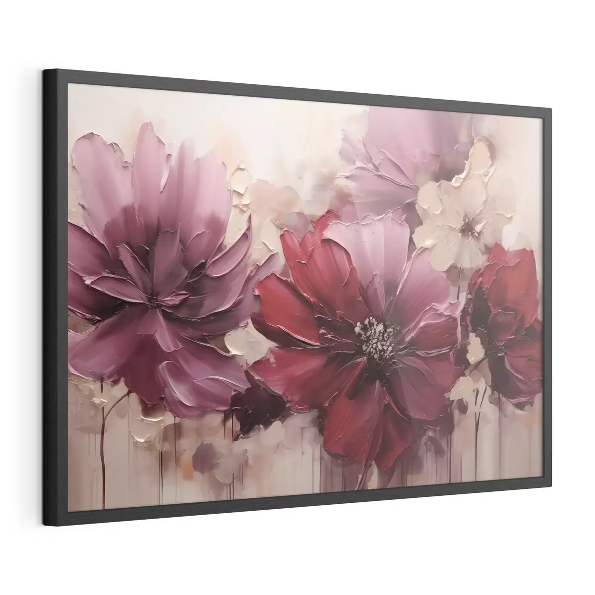 Poster Dalias de color burdeos intenso y color polvo f51086